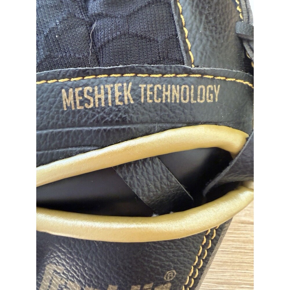 Franklin MeshTek 9.5 Youth T-Ball Baseball Glove Black Gold Beginner RHL - Picture 6 of 10